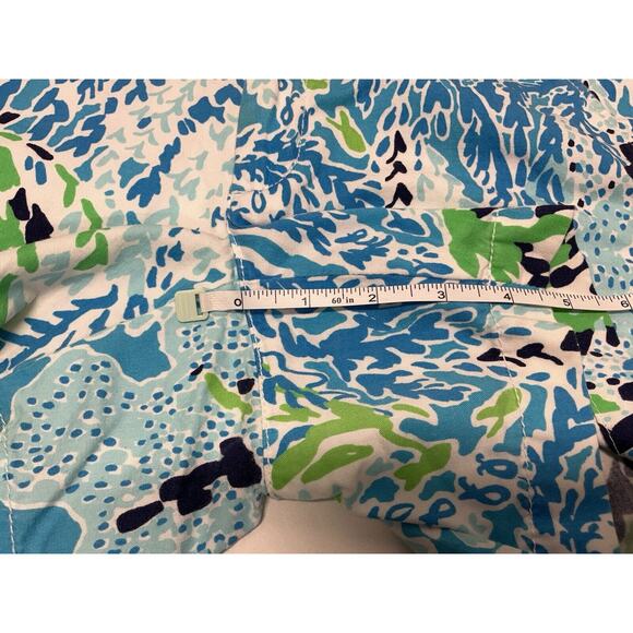 Lilly Pulitzer Lets Cha‎ Cha Blue Callahan Shorts Size 0 Preppy Chino Casual - Picture 4 of 7